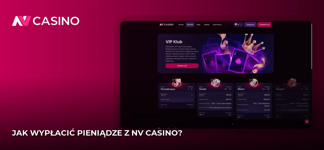 Zrzut ekranu strony NV Casino